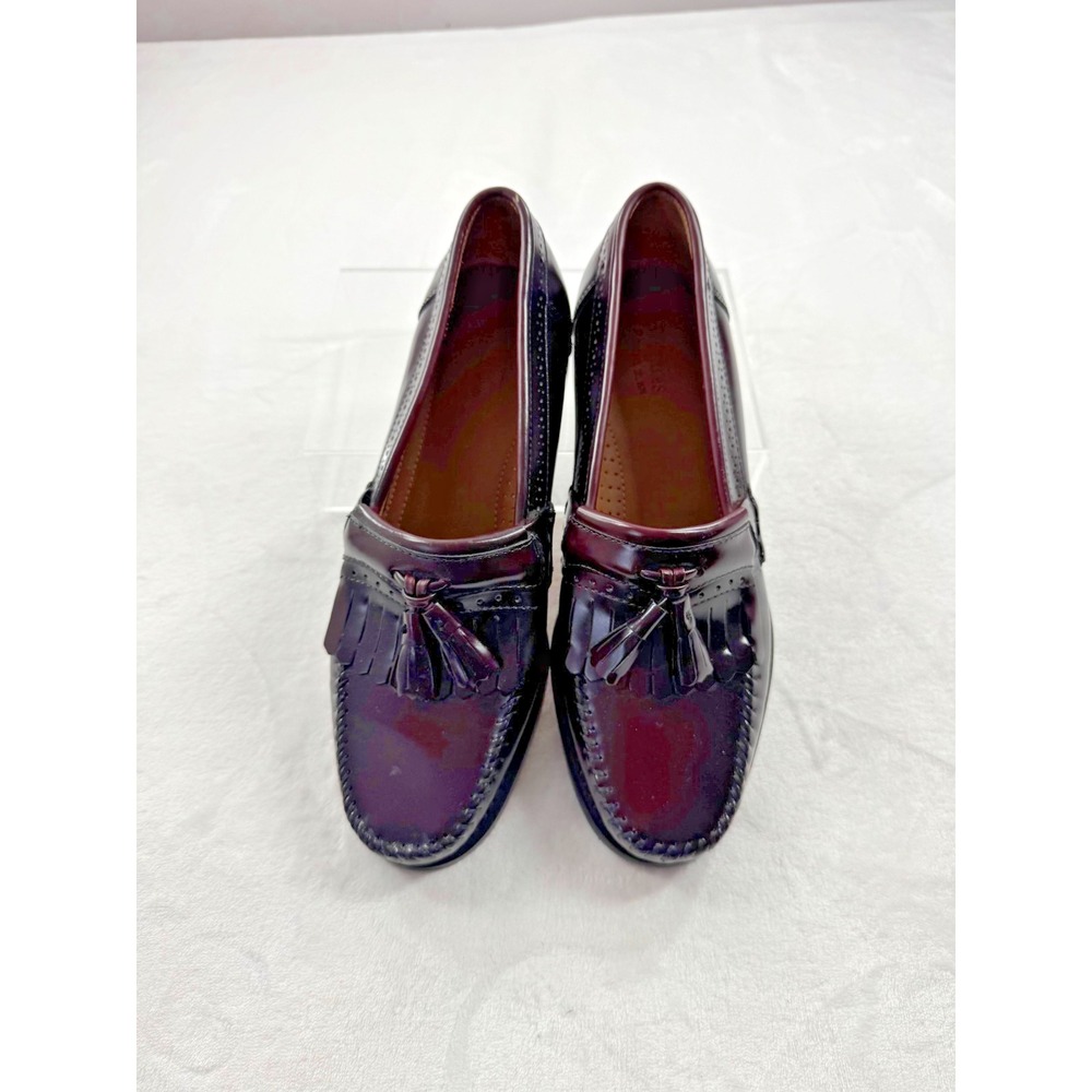 G.H. Bass and Co. Weejuns Loafers Men's‎ 9.5 D Burgundy Leather Tassels Slip-On